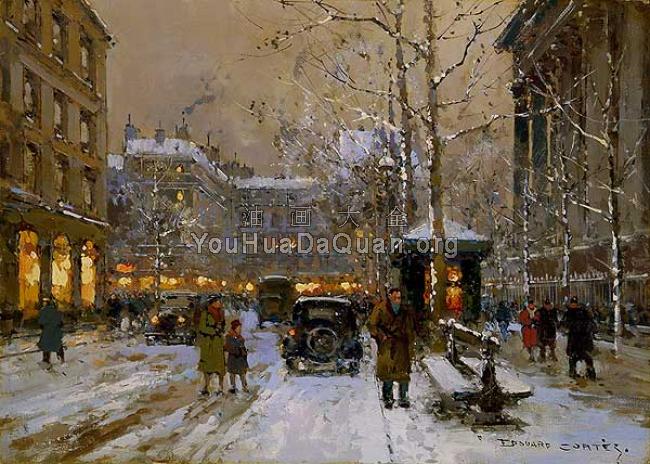 La Madeleine, Winter - 爱德华·科尔特斯